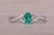 The Turn: Vivid Natural Emerald and Diamond Ring in White Gold For Sale - Image 4 of 11
