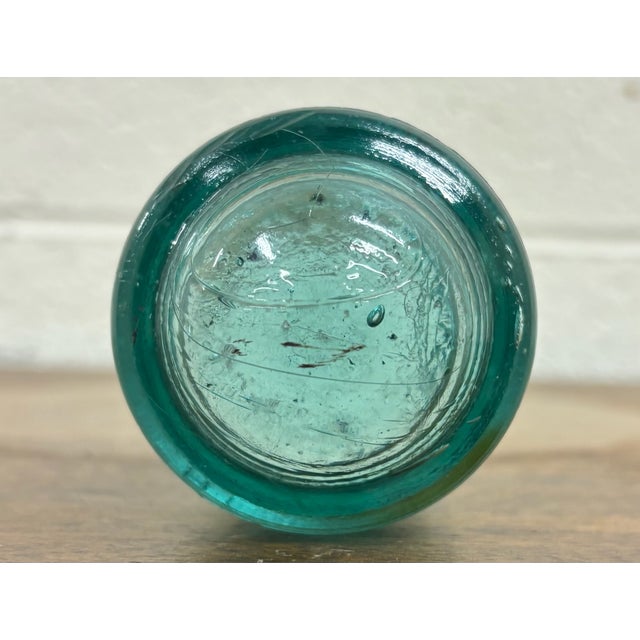 Aqua Vintage Hemingray No 9 Aqua Glass Insulator For Sale - Image 8 of 9