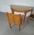Wood Console Table and Chairs by Charles Vandenhove, Set of 3 For Sale - Image 7 of 10