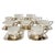 Art Deco silver-plated Argentor tea set from the 1930s, with original Karlsbad porcelain liners. 10-piece set of cups and...
