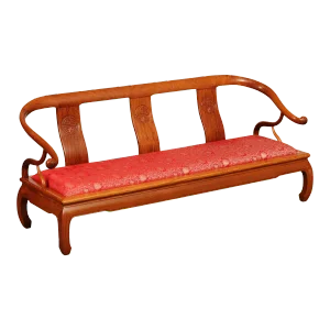 Chinese Hardwood Horseshoe Back Settee