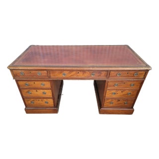 Georgian Leather Top Mahogany Desk Circa. 1840-1860 For Sale