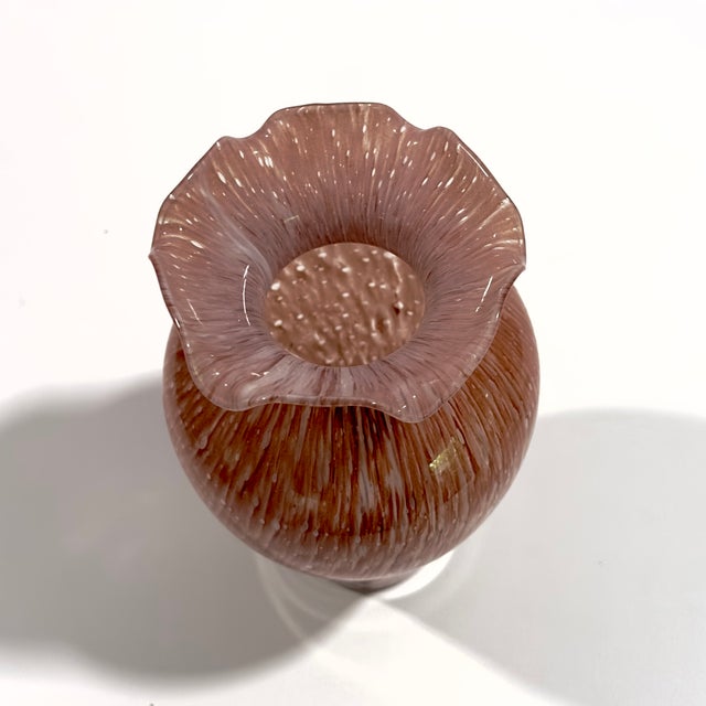 Tawny Textural Artisanal Glass Vessel Curation, Made in Italy - Group of 3 For Sale - Image 10 of 17