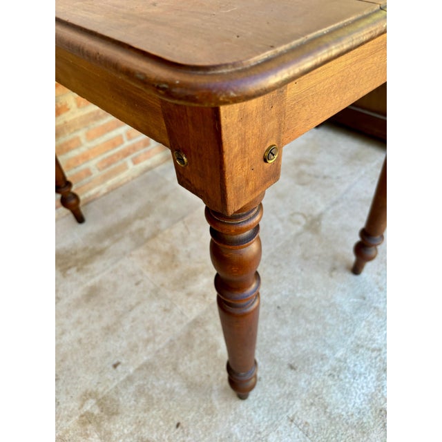 French Country Pine Worktable in Oak, 1920s For Sale - Image 10 of 18