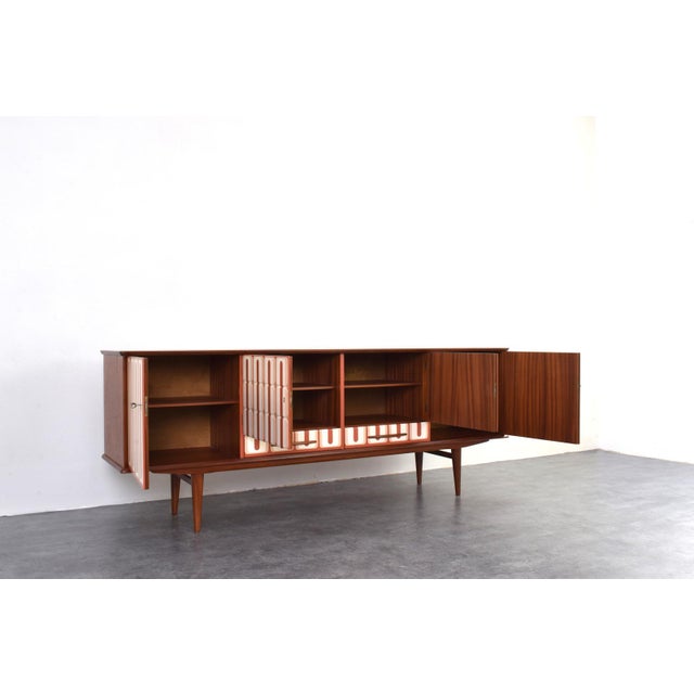 Mid-Century Modern Hand-Painted Teak Sideboard, 1960s For Sale - Image 10 of 17