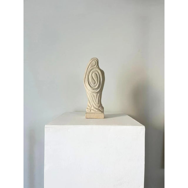 French Artist, Carved Fluid Form Sculpture, 1970s, Stone For Sale - Image 4 of 8