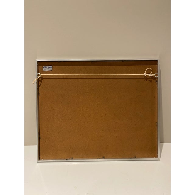 Off-white Late 20th Century Geometric Abstract Print on Paper Signed, Framed For Sale - Image 8 of 9