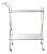 Contemporary Glass Bar Cart in Silver For Sale