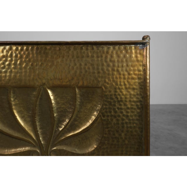 Art Deco Hammered Copper Fireplace Screen, France, 1920s For Sale - Image 11 of 12