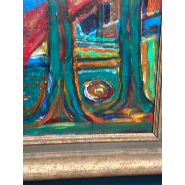 Constantine, Coloristic Composition, 1950s, Oil Painting on Canvas, Framed For Sale - Image 6 of 18