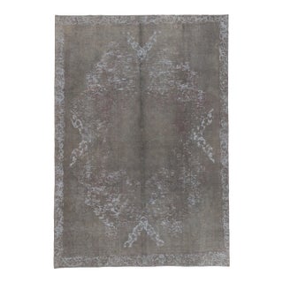 Mid 20th Century Vintage Industrial Gray Turkish Rug - 08’01 X 11’07 For Sale
