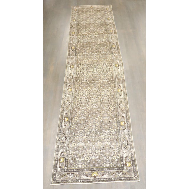A wide mid-20th-century long and wide Persian malayer runner