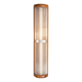Large Art Deco Wall Lamp with Glass Rods, 1930 For Sale