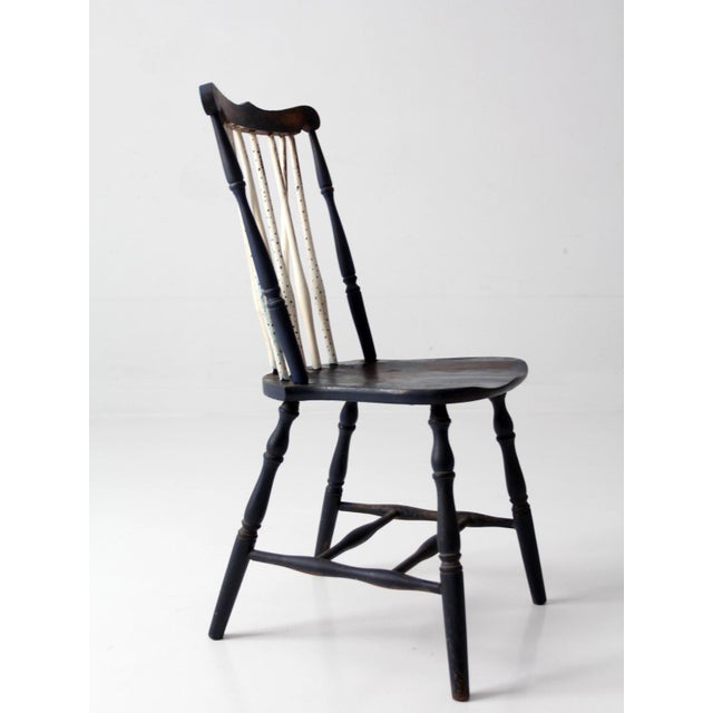 Antique Painted Brace Back Windsor Style Chair For Sale - Image 12 of 16