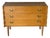Solid Oak Three-Drawer Dresser With Scalloped Side Panels Danish Mid-Century Modern 1970s For Sale