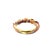 Striking vintage ring crafted in solid 14K yellow gold. Weighing 3.86 grams. Sized at 4. Featuring a bold orange enamel...