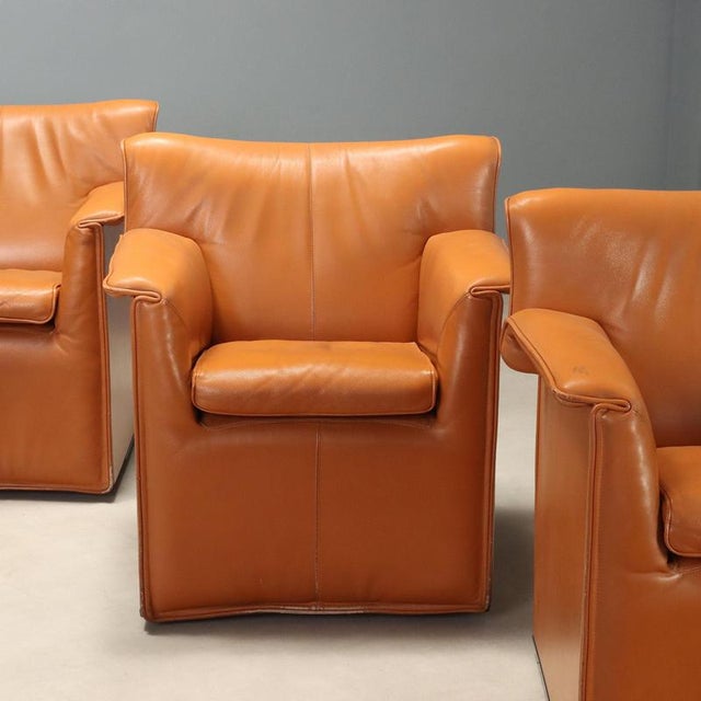 Franco Albini Laurianetta Lounge Chairs attributed to Afra and Tobia Scarpa for B&B Italia, Set of 4 For Sale - Image 4 of 13