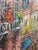 Textile 1970s Massive Venice Canal Scene – Burnette Original Oil Impasto Texture For Sale - Image 7 of 12