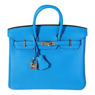Bleu Zanzibar Togo Birkin 25 PHW For Sale