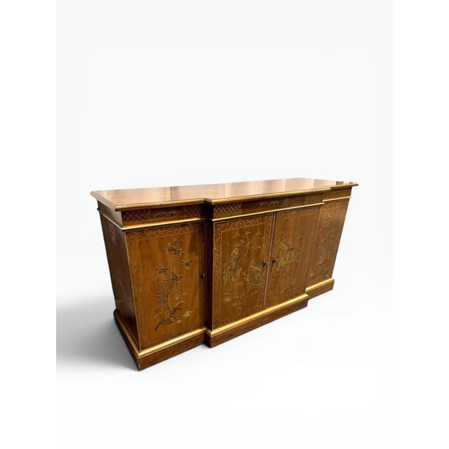 Drexel Heritage Rare 1970s Drexel Heritage Et Cetera Chinoiserie Credenza For Sale - Image 4 of 12