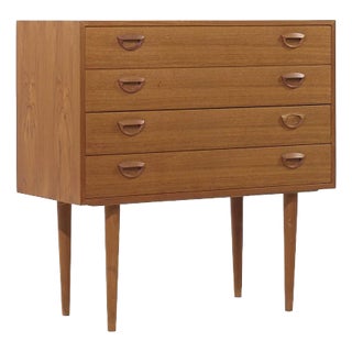 Kai Kristiansen for Feldballes Møbelfabrik Mid Century Danish Teak 4 Drawers Dresser For Sale