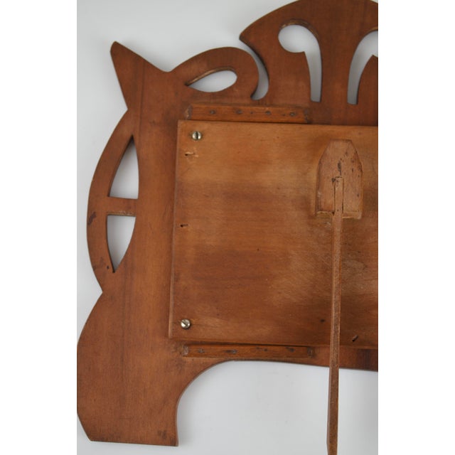 Art Nouveau Folk Art Hand-Carved Wooden Picture Frame, 1890s For Sale - Image 10 of 14