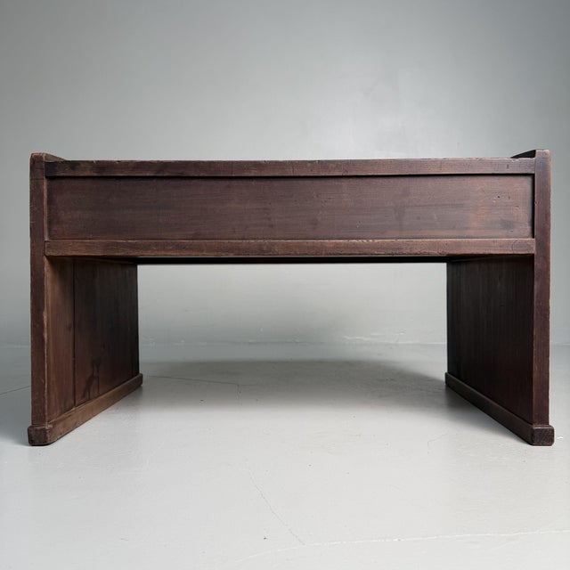Small Japanese Minimalist Writing Table with Drawer, 1920s For Sale - Image 11 of 13