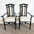 Elevate your dining experience with this stunning set of 8 Italian Black Lacquered Sculpted Dining Arm Chairs. Each chair...
