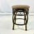 Traditional 1990s Vintage Boho Chic Traditional Swivel Counter Stool With Linen Tweed Cushion For Sale - Image 3 of 17