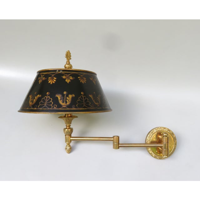 Bouillotte Wall Lights in Bronze Gilded, France, 1970s, Set of 2 For Sale - Image 9 of 18
