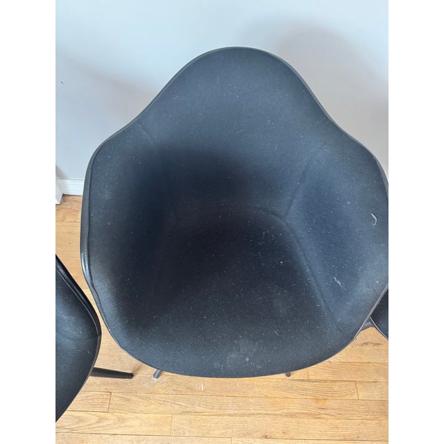 2000 - 2009 Herman Miller - (Set of 4) Eames Upholstered Molded FiberGlass Armchair For Sale - Image 5 of 5