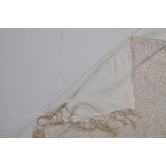 Turkish Oversize Vintage Hemp Kilim Rug For Sale - Image 3 of 10