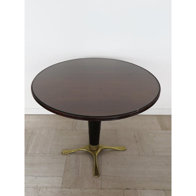 Vintage Italian Glass and Brass Table by Paolo Buffa, 1950s For Sale - Image 11 of 11
