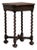 19th Century France Deep Walnut Brown Carved Barley-Twist Pedestal Side Table For Sale