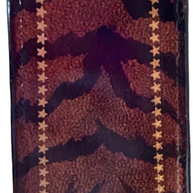 Modern Vintage Maitland Smith Classic Tooled Leather Obelisk For Sale - Image 3 of 7