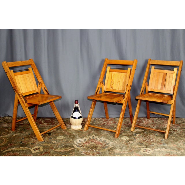 Children's Antique Wooden Folding Chairs by J. P. Redington Set of 8