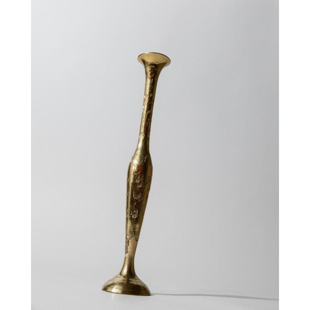 Small Vintage Brass Vase, 1960s For Sale - Image 5 of 12