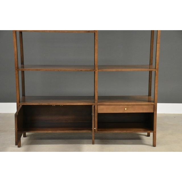 Brown 1950s Paul McCobb Planner Group Wall Unit Credenza For Sale - Image 8 of 13