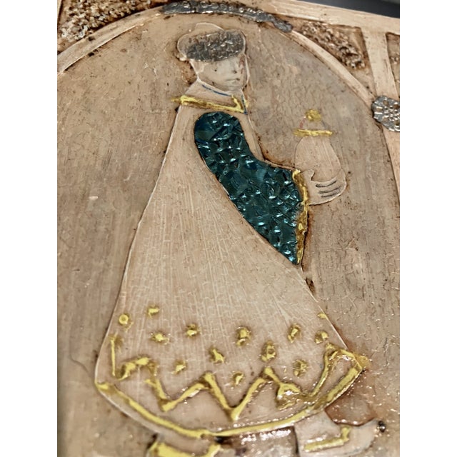 1990s Contemporary Original Vintage Three Kings Bearing Gifts Painted Collage by Illustrator Barbara Garrison For Sale - Image 5 of 5