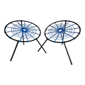 1950s French Folding Patio 'Spider Chairs' by Hoffer - Set of 2