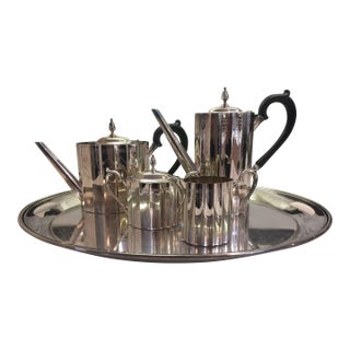 Vintage Silverplate Coffee & Tea Set by Lunt - Set of 6 For Sale