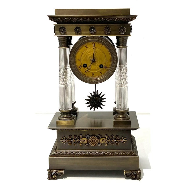 Mantle Clock Louis XVI Paris Bronze 1920s For Sale - Image 15 of 15