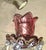 19th Century French Art Nouveau Red Art Glass/ Crystal Gilt Bronze Candle Wall Sconces Attrib. Baccarat True Left and Right Form For Sale - Image 10 of 18