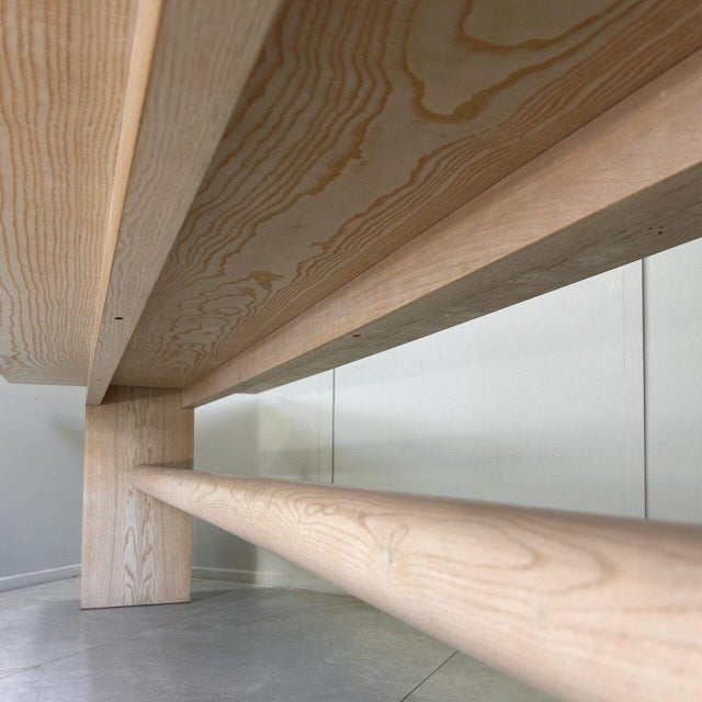 Valmarana Dining Table in Bleached Ash by Carlo Scarpa for Simon International, 1974 For Sale - Image 10 of 13