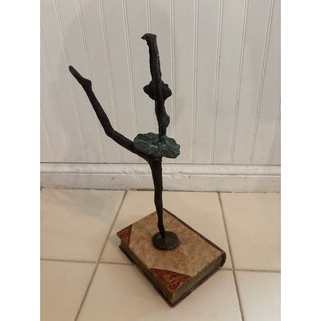 Maitland Smith Bronze of a Ballerina on a Book For Sale - Image 4 of 14