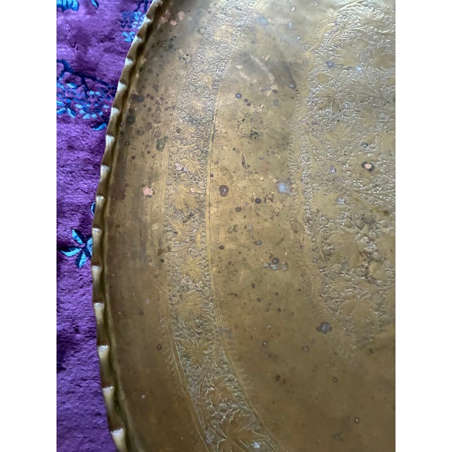 1950s Sculptural Brass Tray Table For Sale In Chicago - Image 6 of 9