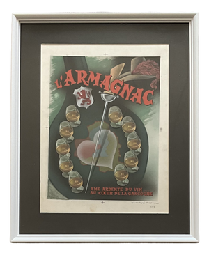 Hervé Morvan, Armagnac Advertising Poster, 1950s, Paper