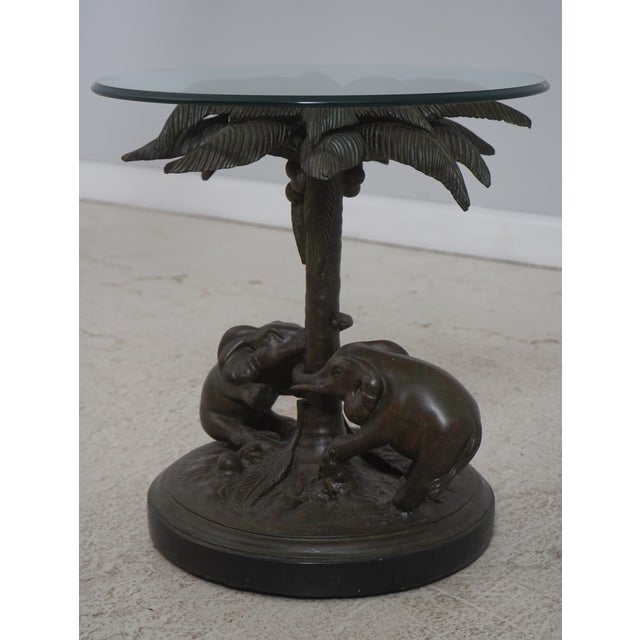 Age: Approx: 20 Years Old Details: Bronze Finish Composite Base Un-Marked As To Manufacture - Possibly Maitland Smith Or...