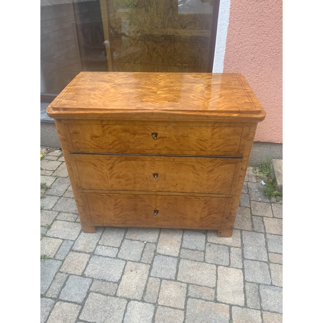 Biedermeier Chest of Drawers in Birch, 1830 For Sale - Image 16 of 16