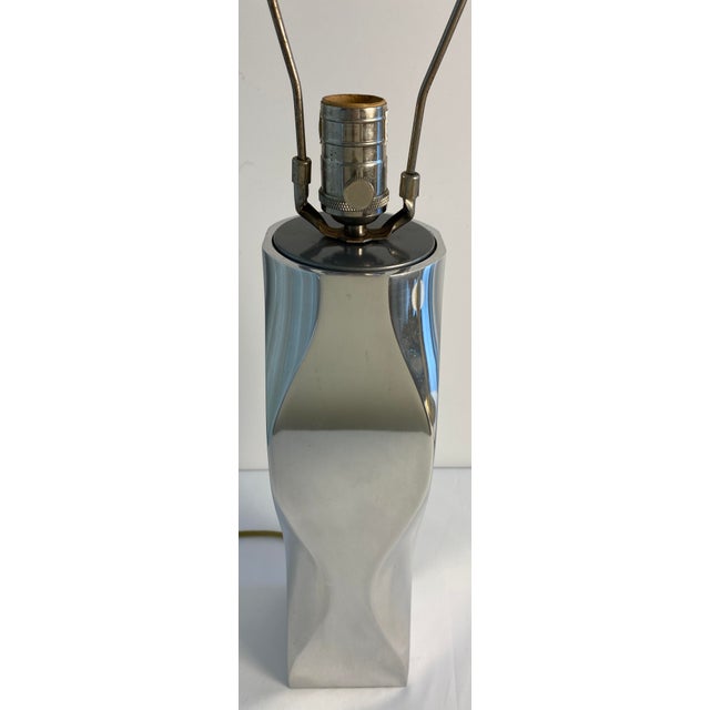Mid-Century Modern Vintage Mid-Century Modern Sculptural Chrome Table Lamp Space Age Design For Sale - Image 3 of 8